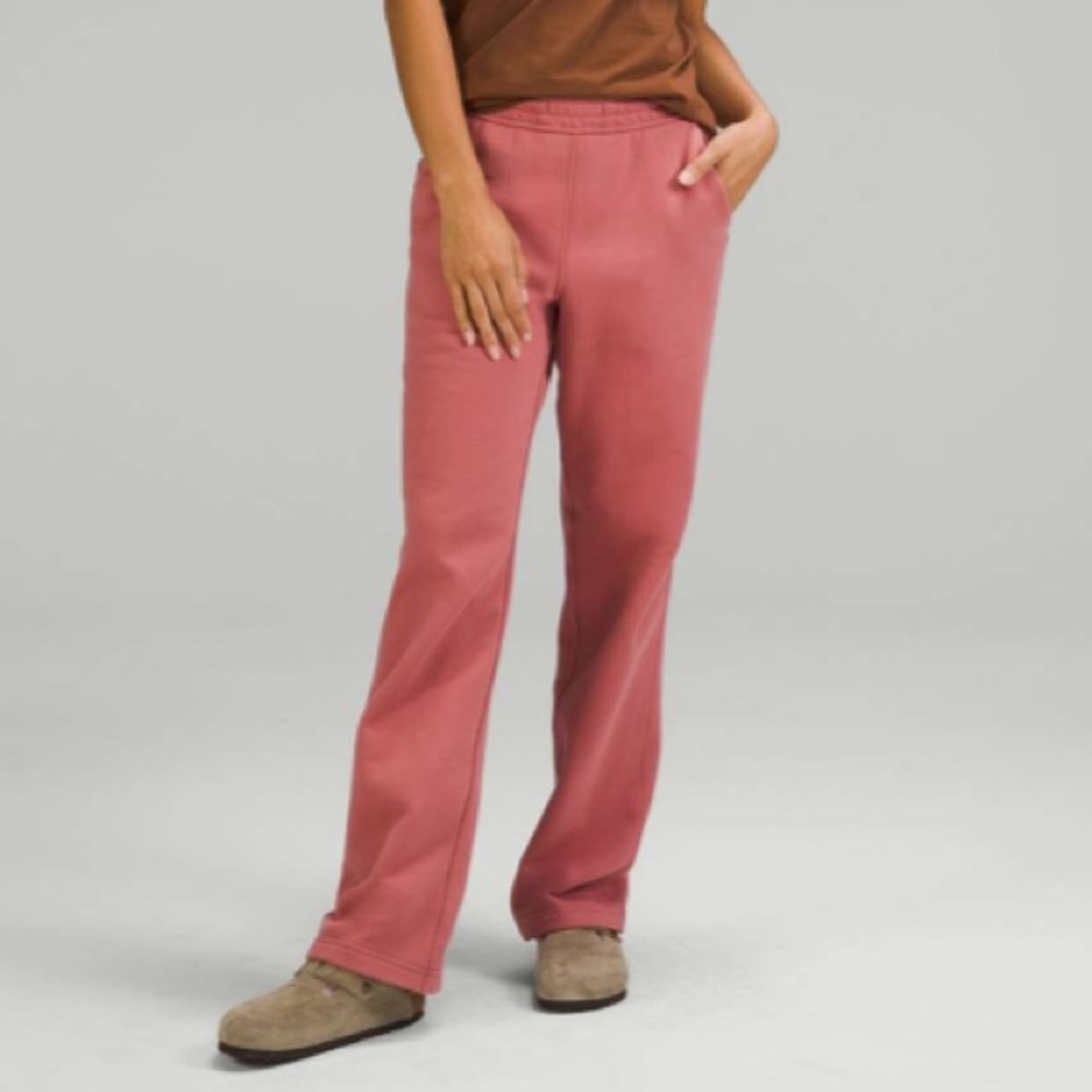 lululemon athletica Loungeful Straight Leg Sweat Pant Brier Rose Size 10